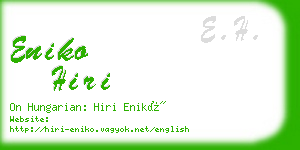 eniko hiri business card